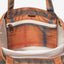 Orange plaid tote bag