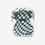 Green and white checkered crossbody bag