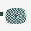 Green and white checkered fanny pack