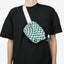Green and white checkered fanny pack