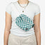 Green and white checkered fanny pack