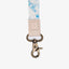 Blue and white floral wrist lanyard