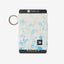 Blue and white floral elastic wallet