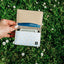Light blue floral bifold wallet