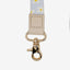 Light blue floral wrist lanyard