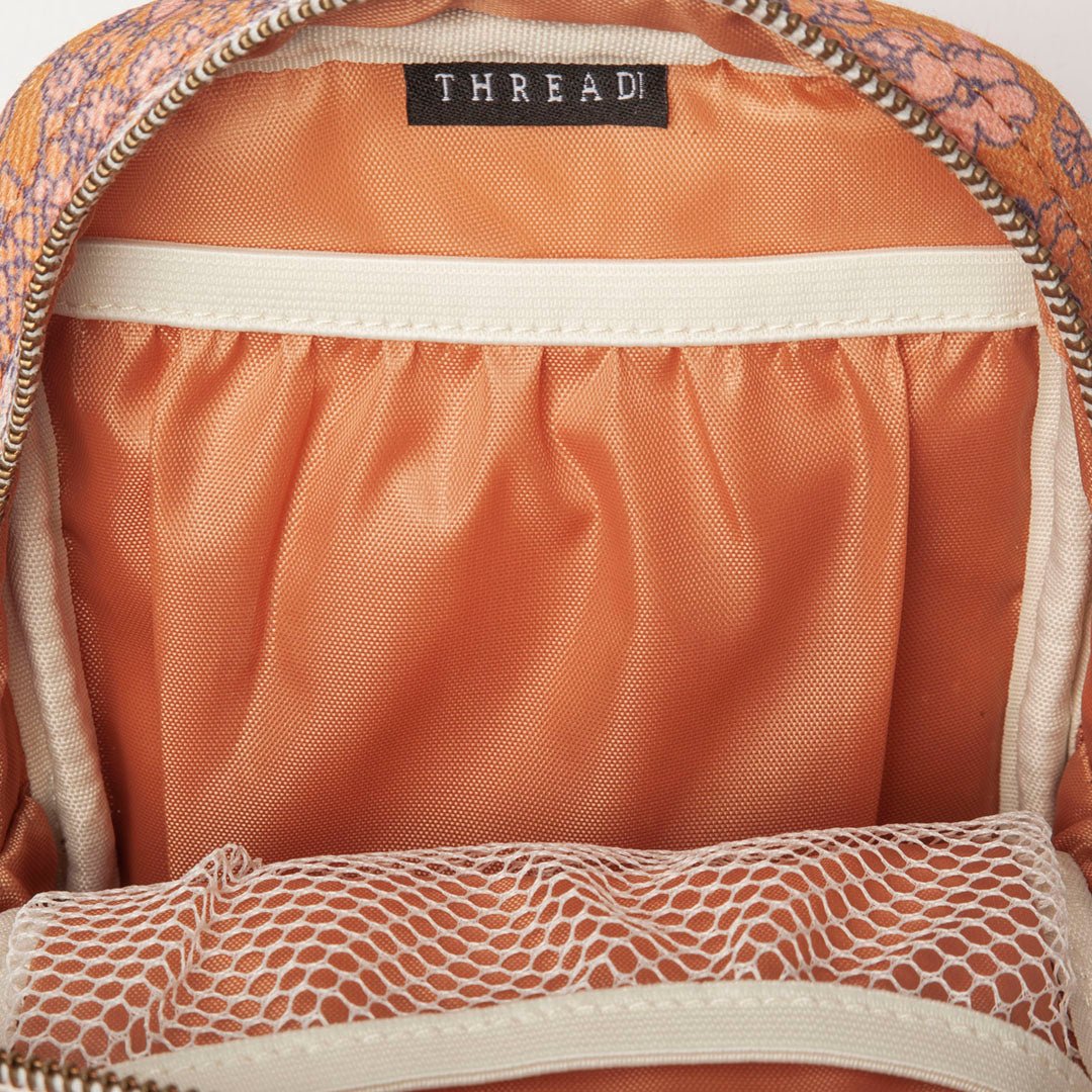 Orange floral crossbody bag