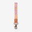 Orange floral wrist lanyard