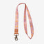 Orange floral neck lanyard