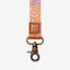 Orange floral neck lanyard