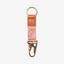 Orange floral keychain clip