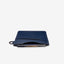 Navy leather vertical wallet with navy elastic