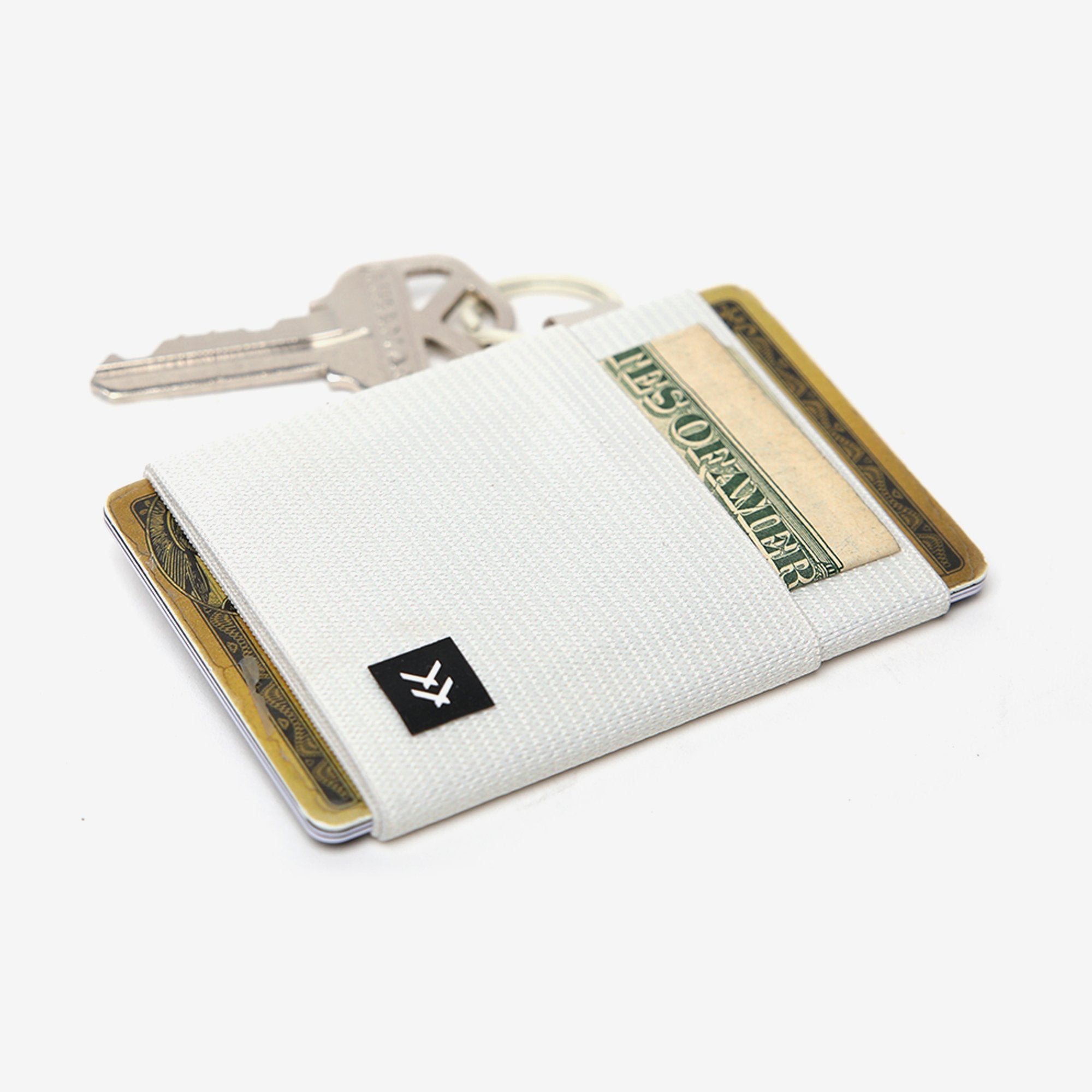 White elastic wallet