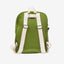 Green mini-backpack with cream trims