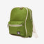 Green mini-backpack with cream trims