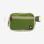 Green fanny pack with white trims