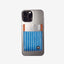Blue pin-striped magnetic wallet