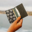 Black and white leaf botanical bifold wallet