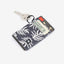 Black and white leaf botanical elastic wallet