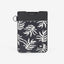 Black and white leaf botanical vertical wallet