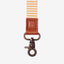 Orange and cream striped wrist lanyard