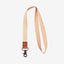 Orange and cream striped neck lanyard