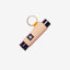 Orange and cream striped lip balm holder