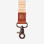 Orange and cream striped neck lanyard