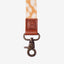 Orange and cream leopard print wrist lanyard