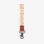 Orange and cream leopard print wrist lanyard