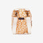 Orange and cream leopard print crossbody bag