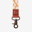 Orange and cream leopard print neck lanyard