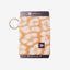 Orange and cream leopard print elastic wallet
