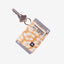 Orange and cream leopard print elastic wallet