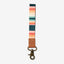 Jewel-tone striped wrist lanyard