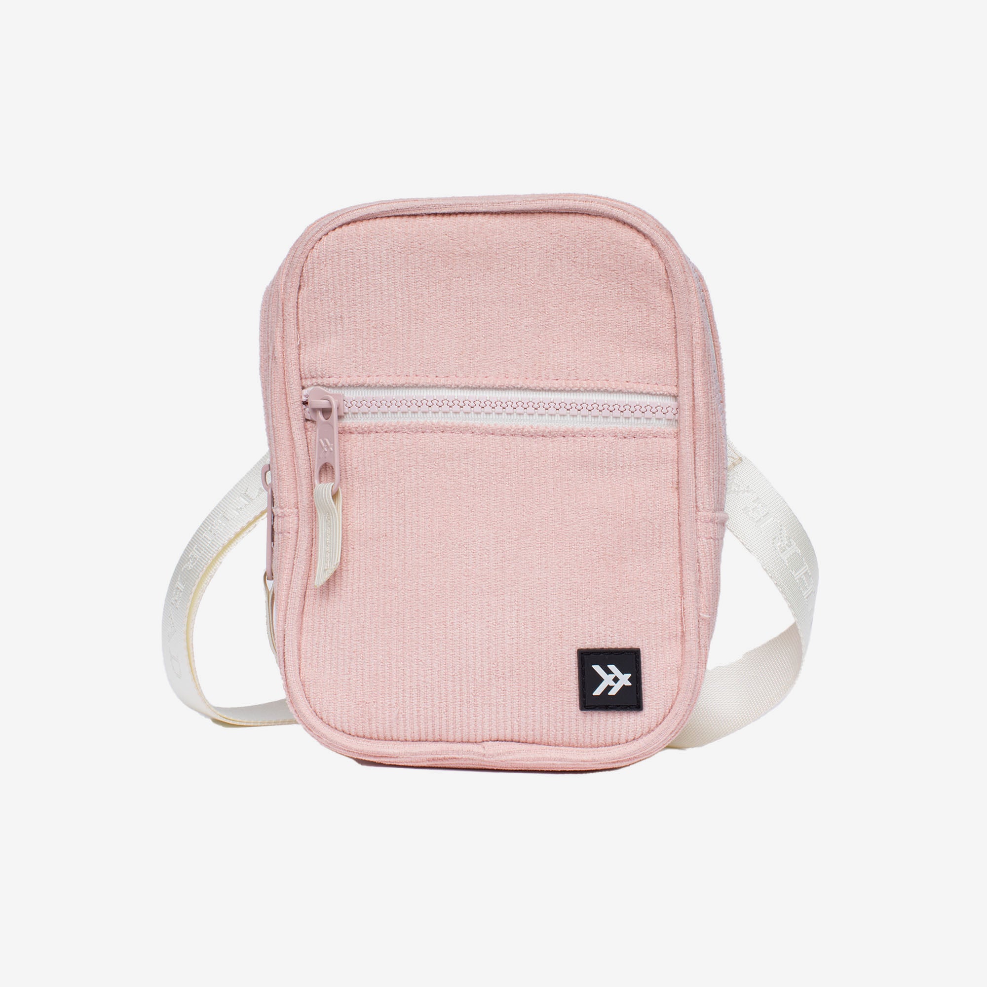 Pink cordueroy crossbody bag