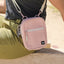 Pink cordueroy crossbody bag