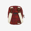 Red plaid corduroy crossbody bag