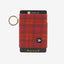 Red plaid elastic wallet