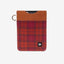 Red plaid vertical wallet