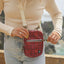 Red plaid corduroy crossbody bag
