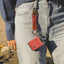Red plaid elastic wallet