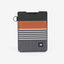 Black, white, and brown striped vertical wallet