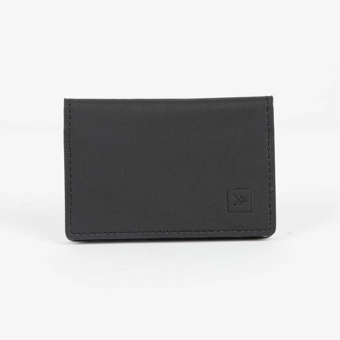 Black, white, and brown striped bifold wallet