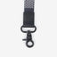 Black, white, and brown striped neck lanyard