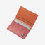 Red and brown leather bifold wallet