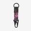Dark floral keychain clip