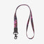 Dark floral neck lanyard