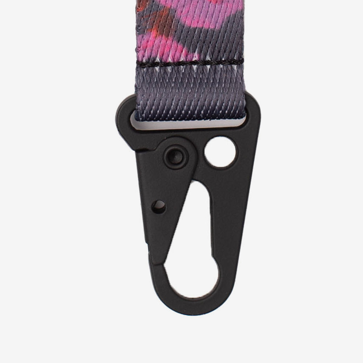 Dark floral keychain clip