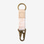 Pink and white floral keychain clip