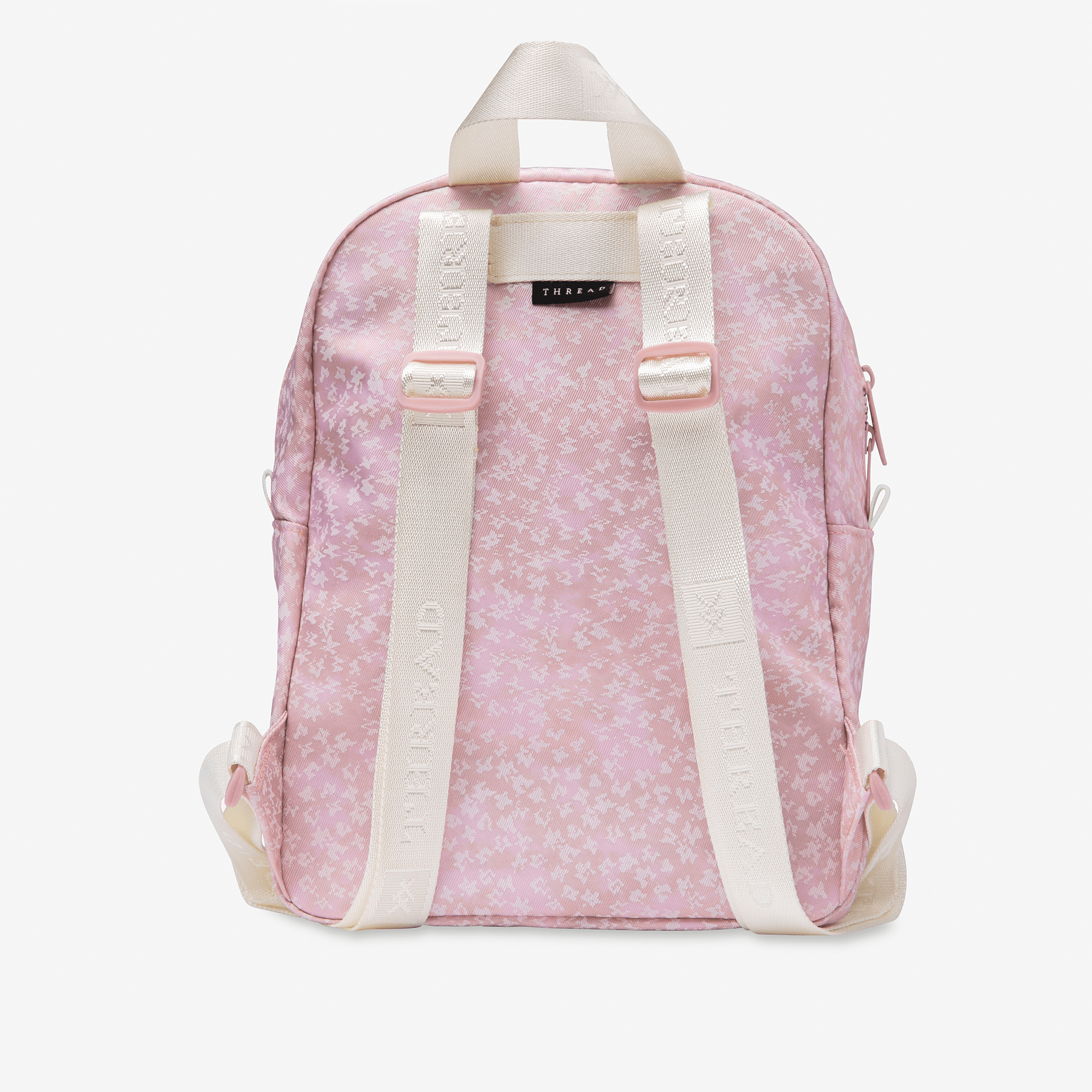 Pink and white floral mini backpack